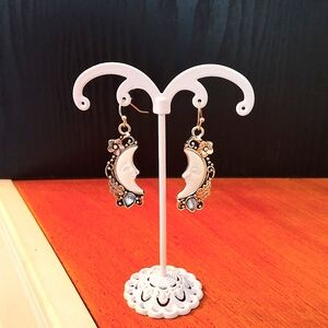 💥SALE💥NEW Moon Silver Blue Jewel Dangle Earrings